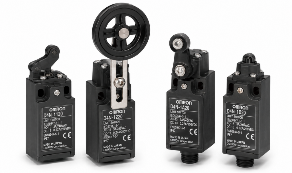 [OMRON] — D4N Safety Limit Switch (3-contact, Slow-action, 2NC/1NO + 3NC + MBB)