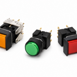 [OMRON] — A16 Pushbutton Switch (PCB Terminal, IP40+IP66, SPDT/DPDT, LED/Non-lighted, Momentary)