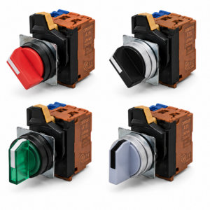 [OMRON] — A22NS Non-lighted Selector Switch Set (22mm, 2/3-position, Plastic+Metal, Screw+Push-In)