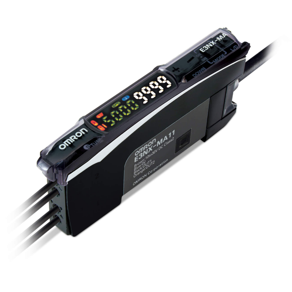 [OMRON] — E3NX-MA Standard 2-Channel Smart Fiber Amplifier (Dual Fiber Input, 2 Outputs, 8 Logic Modes)