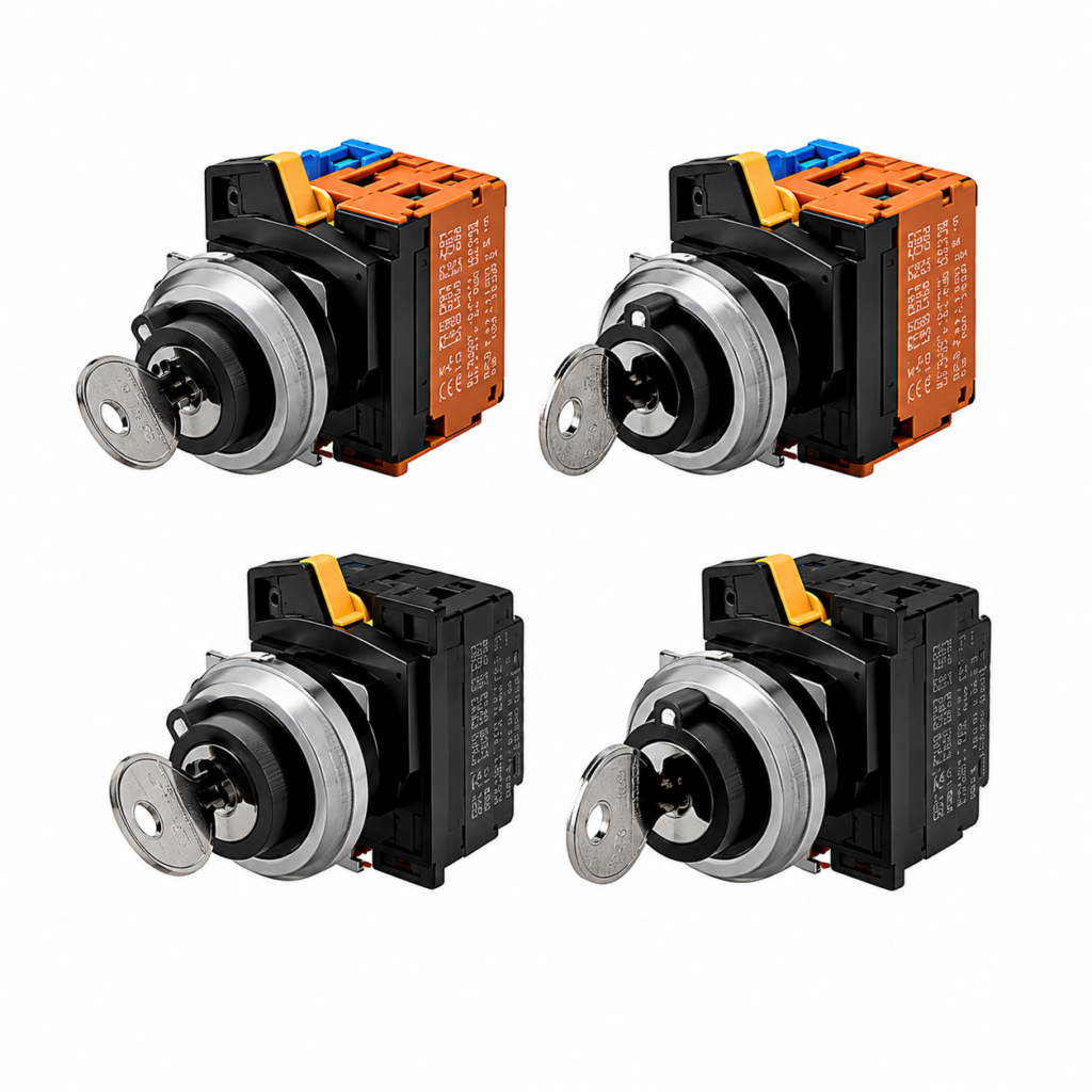 [OMRON] — A30NK Key-type Selector Switch Parts (Operation Units, Mounting Collar, Contact Blocks)