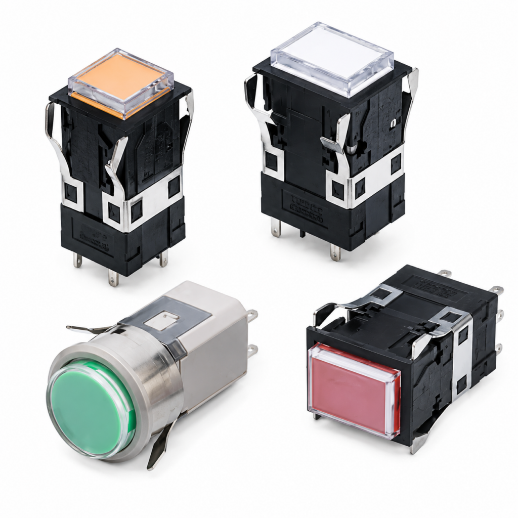 [OMRON] — A3PJ Lighted Pushbutton Switch Set (Rectangular, Microload, SPDT/DPDT, 24V)