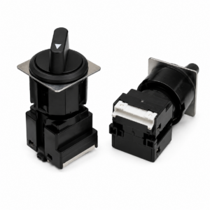 [OMRON] — A3US Plateau Head Knob-type Selector Switch (IP40+IP65, Black+Metallic, 2/3-notch)