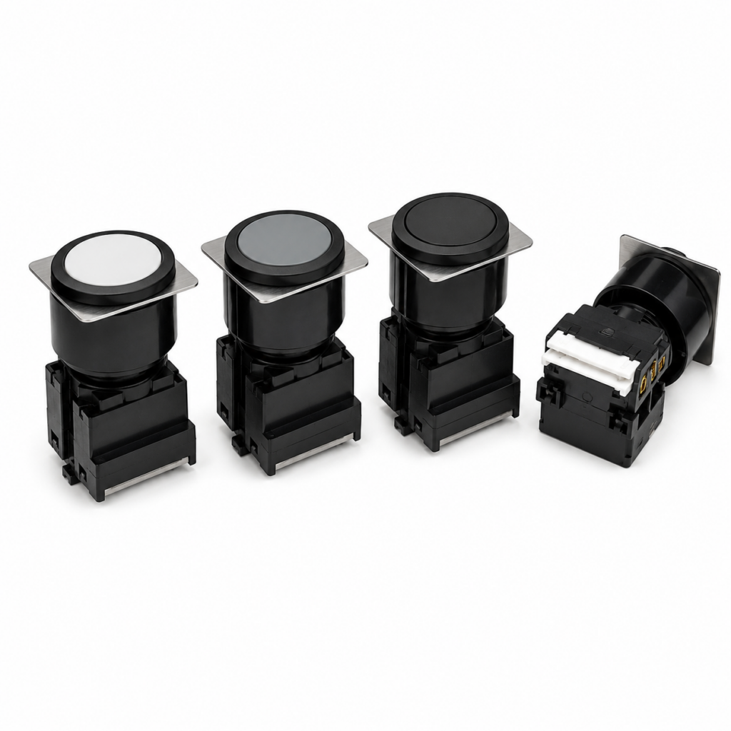 [OMRON] — M3U Plateau Head Indicator (IP40+IP65, Black+Metallic, LED 5V/12V/24V)