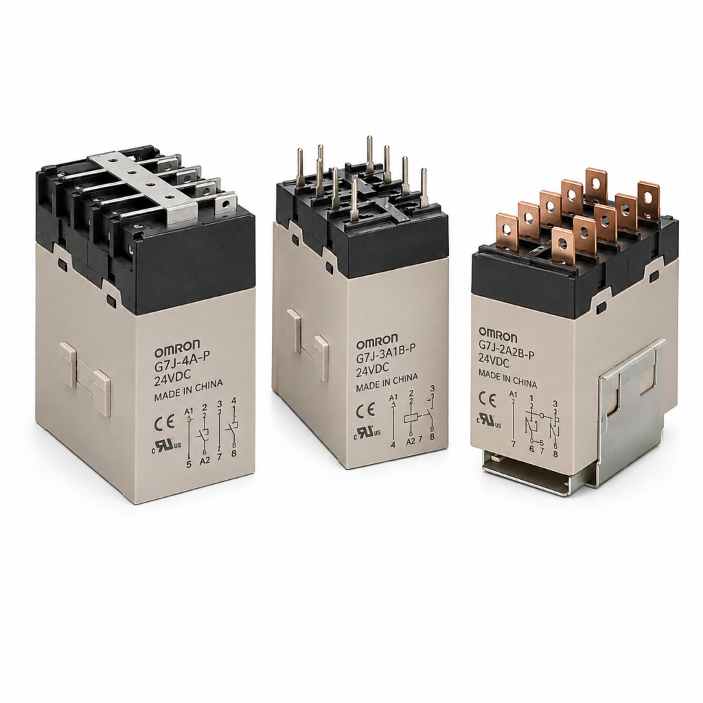 [OMRON] — G7J Power Relay (High-capacity Contactor-class, 4-pole, PCB+Screw+Tab Terminal)