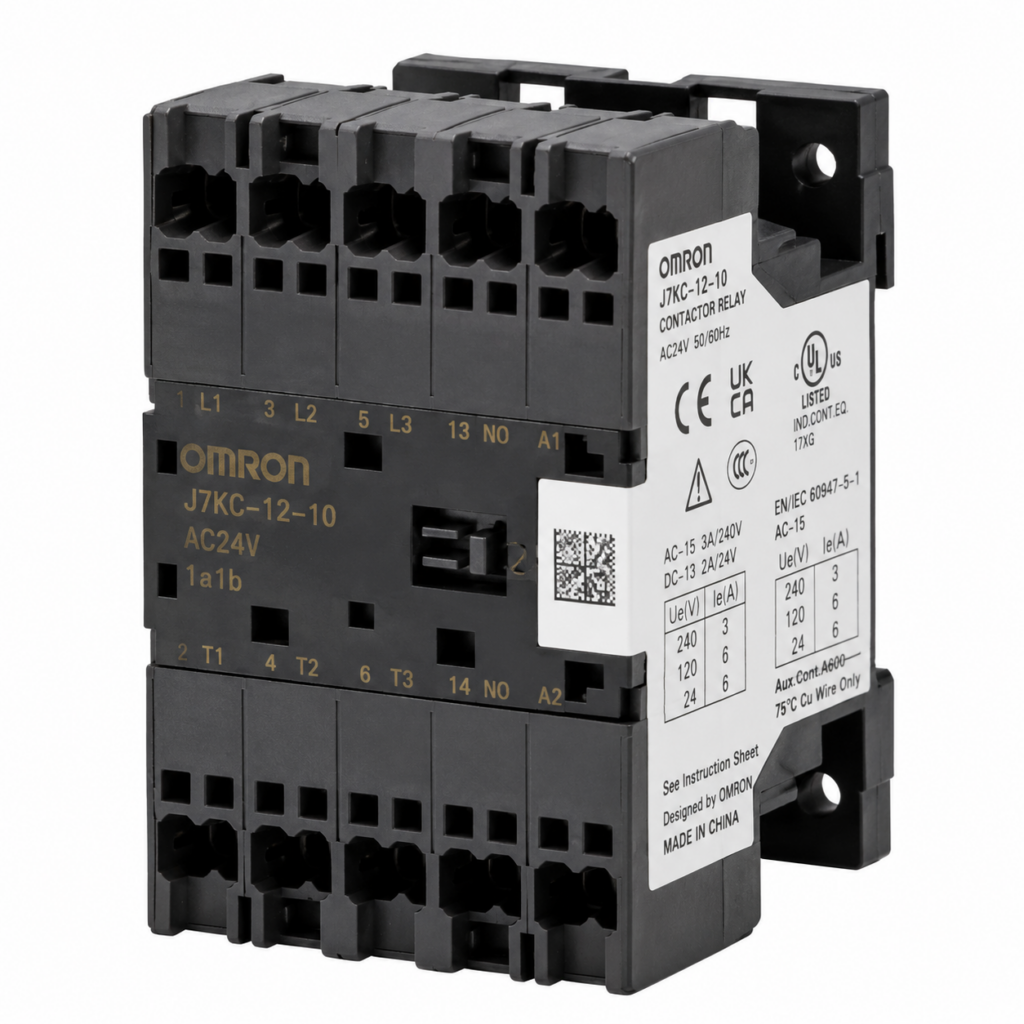 [OMRON] — J7KC Magnetic Contactor (Standard, 1NO/1NC, AC 24-500V + DC 12-220V, 2.2/5.5kW)