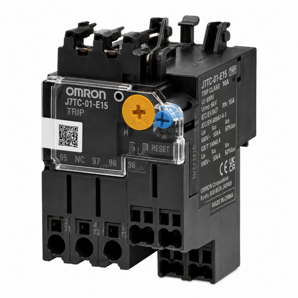[OMRON] — J7TC Thermal Overload Relay (for J7KC, 0.1-13A, Overload+Phase-loss Protection)