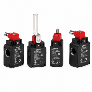 [OMRON] — D4NH Safety-door Hinge Switch (Compact Plastic, Shaft+Arm Lever, 1/2-Conduit, Direct Opening)