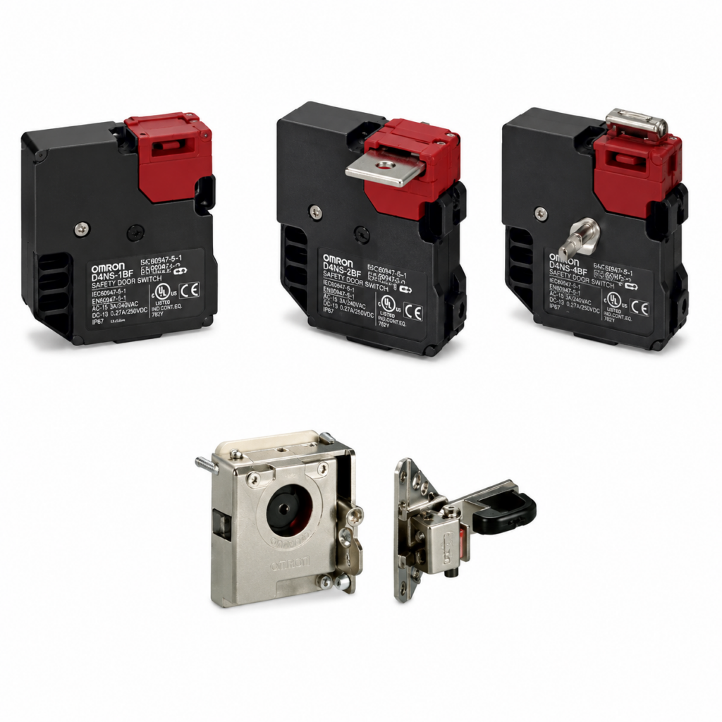 [OMRON] — D4JL Guard Lock Safety Door Switch 3000N Standard (4-contact, Mech/Sol Lock, Green/Orange, G1/2+M20)