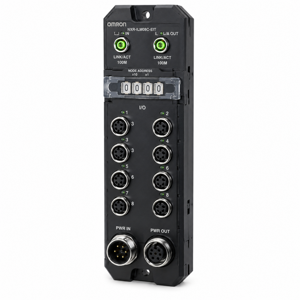 [OMRON] — NXR-ILM08C-EIT IO-Link Master Unit for EtherNet/IP (8-Port, IP67, M12)