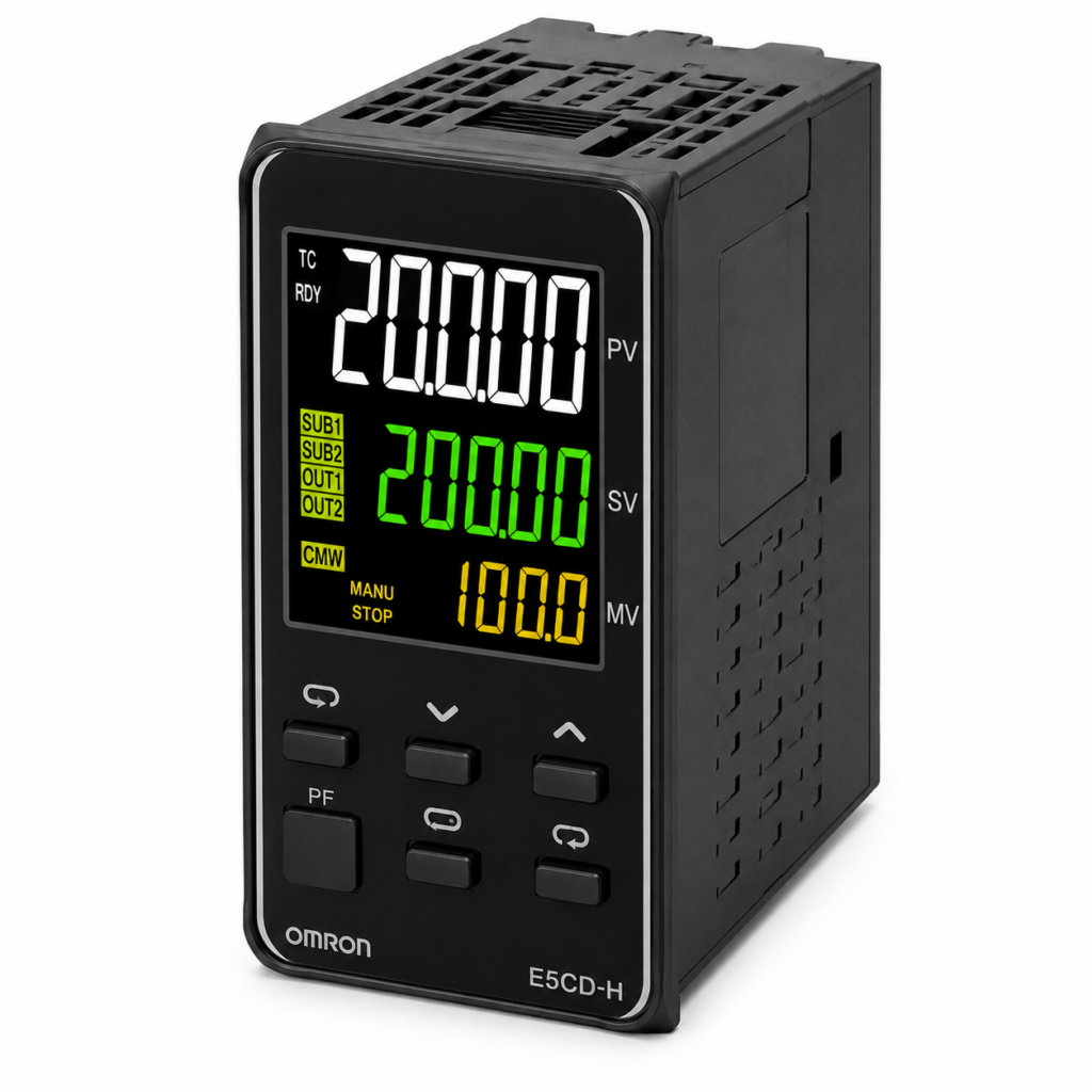 [OMRON] — E5ED-HCQ4DBM Digital Temperature Controller (48×96mm, Current Output, Voltage Pulse, 24VAC/VDC, Push-In Plus)