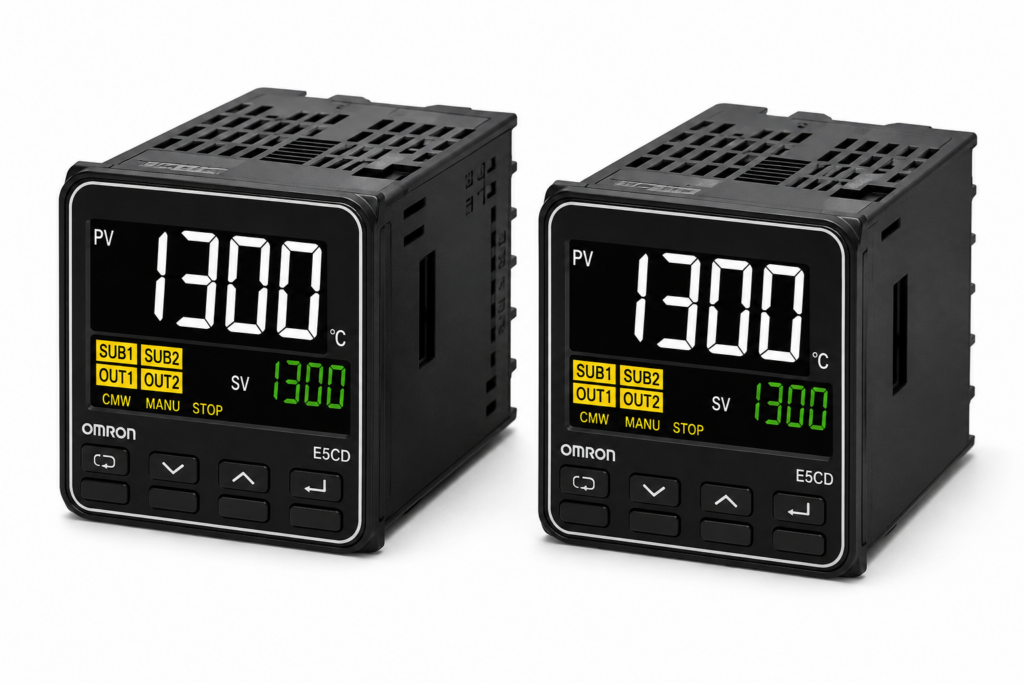 [OMRON] — E5CD-RX2DBM Digital Temperature Controller (48×48mm, Relay Output, 24VAC/VDC, Push-In Plus Terminal)