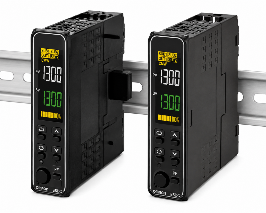 [OMRON] — E5DC-QX[]AUM Digital Temperature Controller (22.5mm DIN, Voltage Pulse Output, 100~240VAC, Screw Terminal (Unit Mount))
