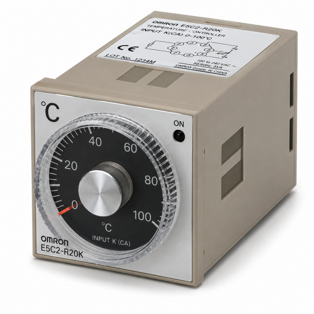 [OMRON] — E5C2 Temperature Controller (48x48mm, Analog Setting, ON/OFF or Proportional, Relay Output)