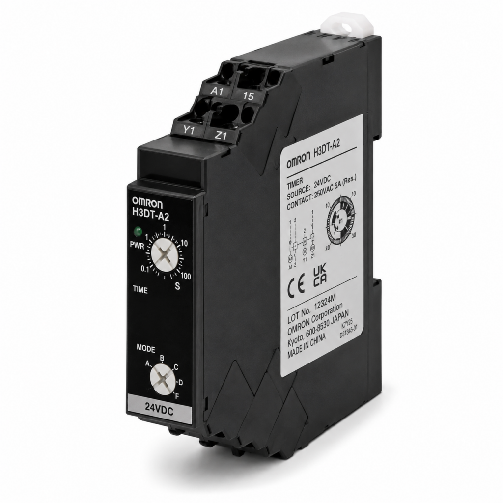[OMRON] — H3DT-A Power ON-delay Timer (Single Mode, DPDT/SPDT, 24~240VAC/DC, DIN Track)