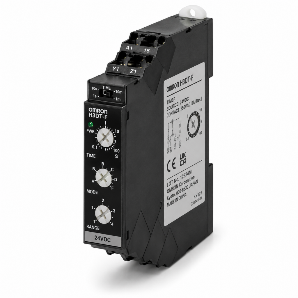 [OMRON] — H3DT-F Twin Timer (Flicker OFF/ON Start, SPDT, 24~240VAC/DC, DIN Track)
