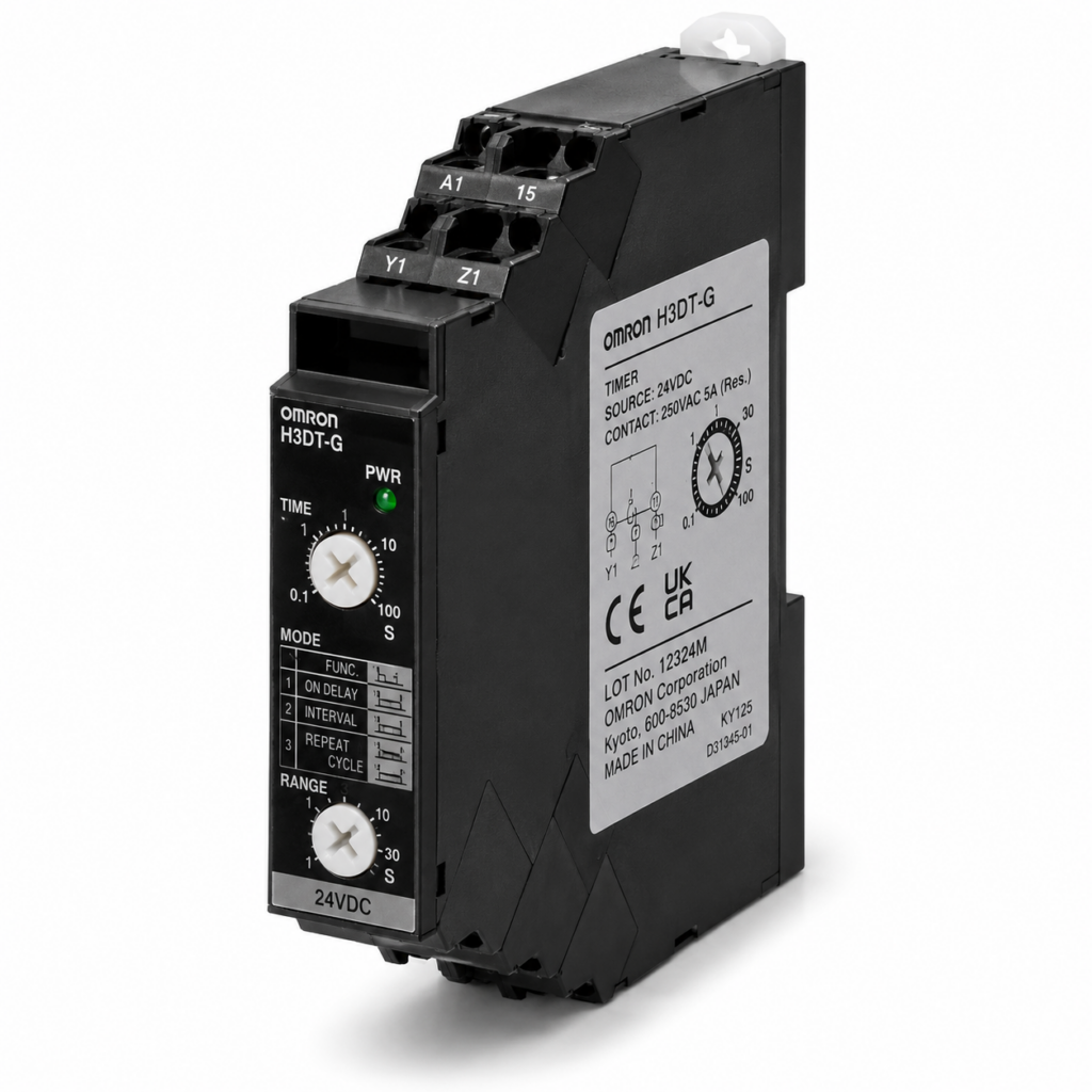 [OMRON] — H3DT-G Star-delta Timer (1~120s Dual Range, Delta SPDT + Star SPDT, 24~240VAC/DC, DIN Track)