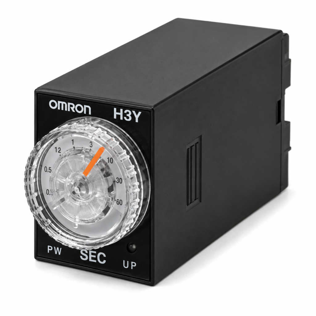 [OMRON] — H3Y-B Solid-state Timer (Miniature, DPDT/4PDT, 0.04s~3h, 12~230VAC/DC, Surface/DIN Track)