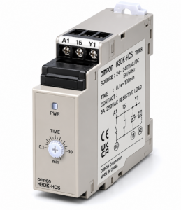[OMRON] — H3DK-H Power OFF-delay Timer (22.5mm DIN Track, S/L Series, SPDT, 24~48VAC/DC or 100~240VAC)