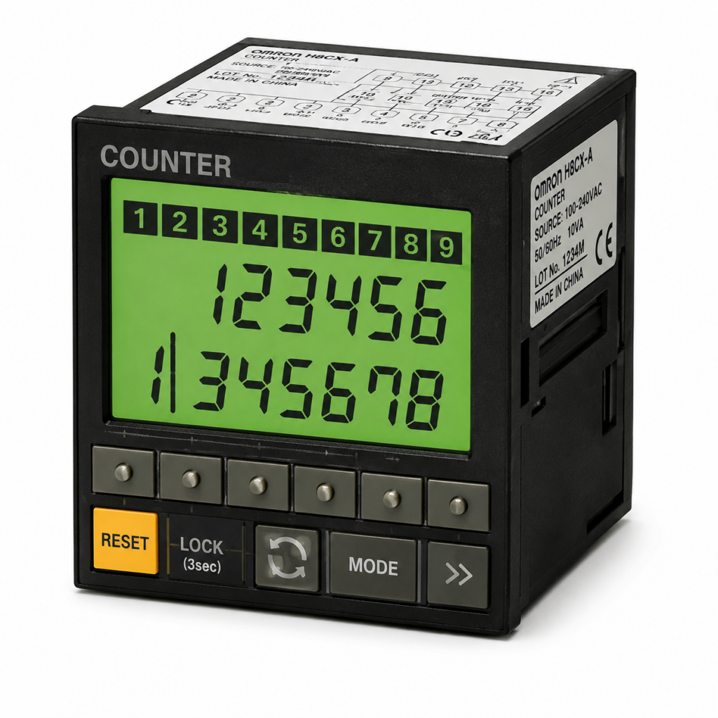 [OMRON] — H8BM-R Multi-maintenance Counter/Timer (DIN 72x72mm, 9 Built-in Counters/Timers, 24VDC, 1/3-stage)