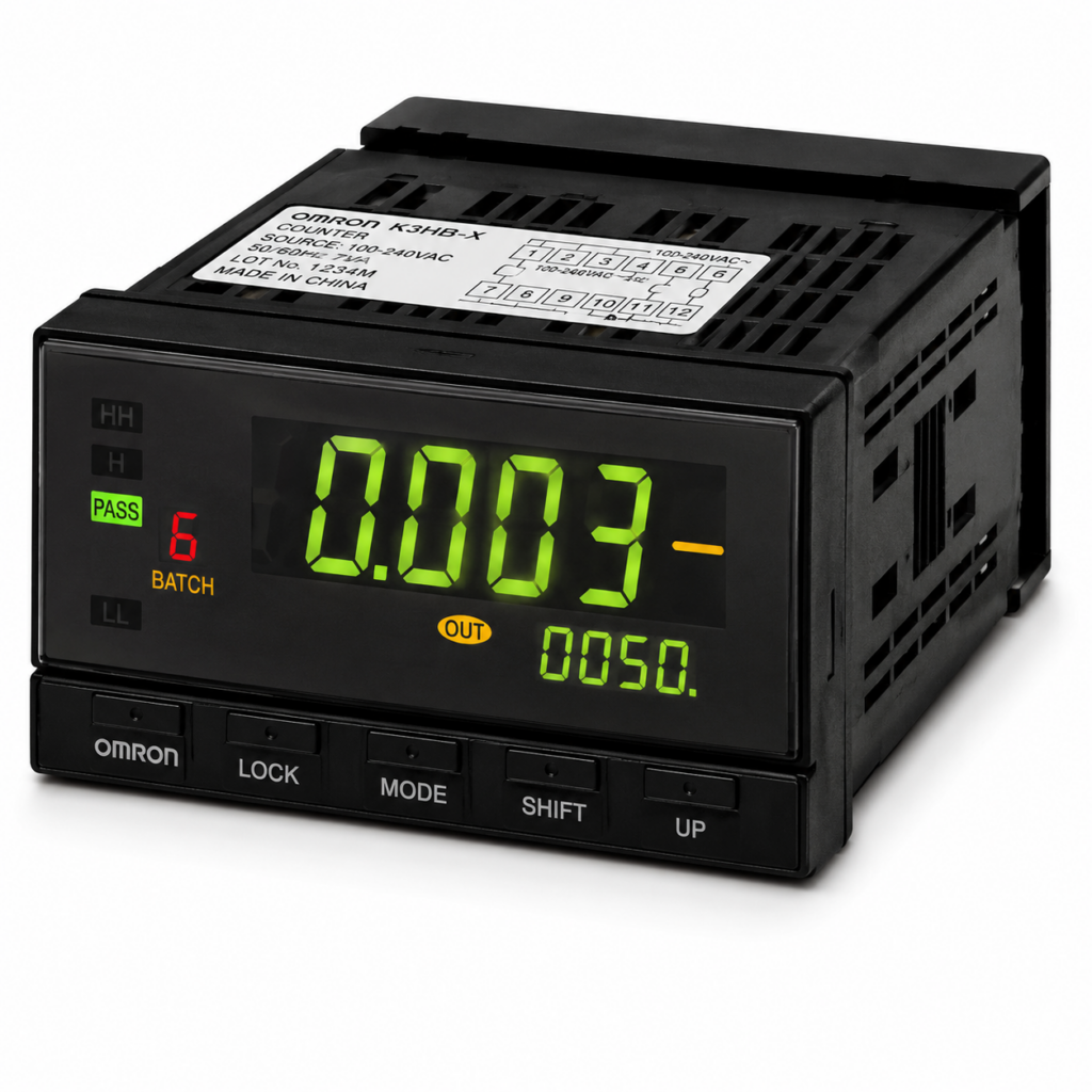 [OMRON] — K3HB-S Linear Sensor Indicator Base Unit (DC Process Input, 100~240VAC or 24VAC/VDC)