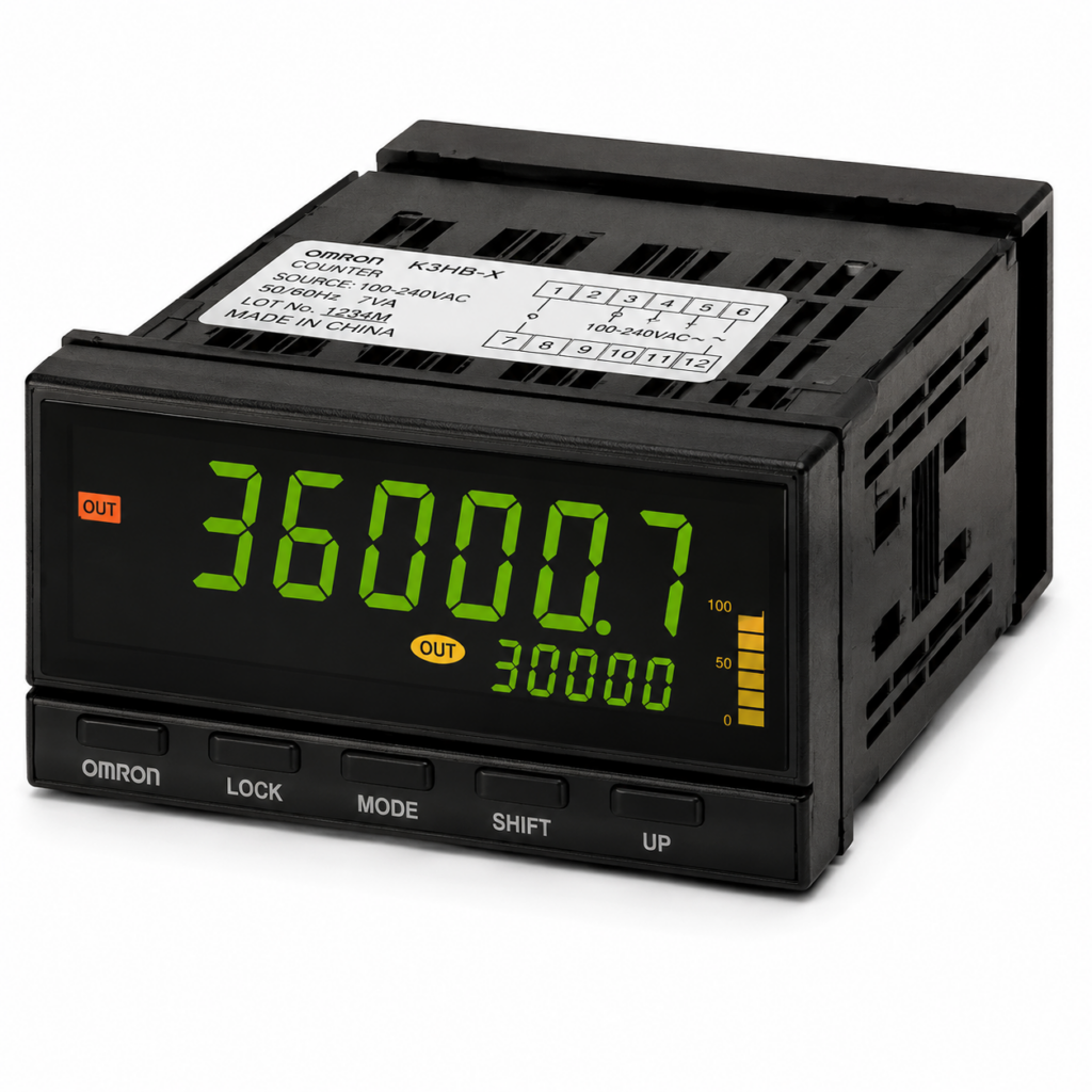 [OMRON] — K3HB-R Rotary Pulse Indicator Base Unit (NPN/PNP Pulse Input, 50kHz, 100~240VAC or 24VAC/VDC)