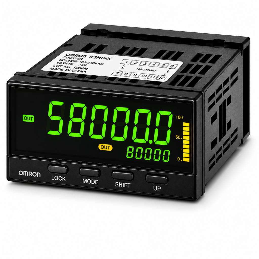 [OMRON] — K3HB-P Timer Interval Indicator Base Unit (NPN/PNP Pulse Input, 100~240VAC or 24VAC/VDC)