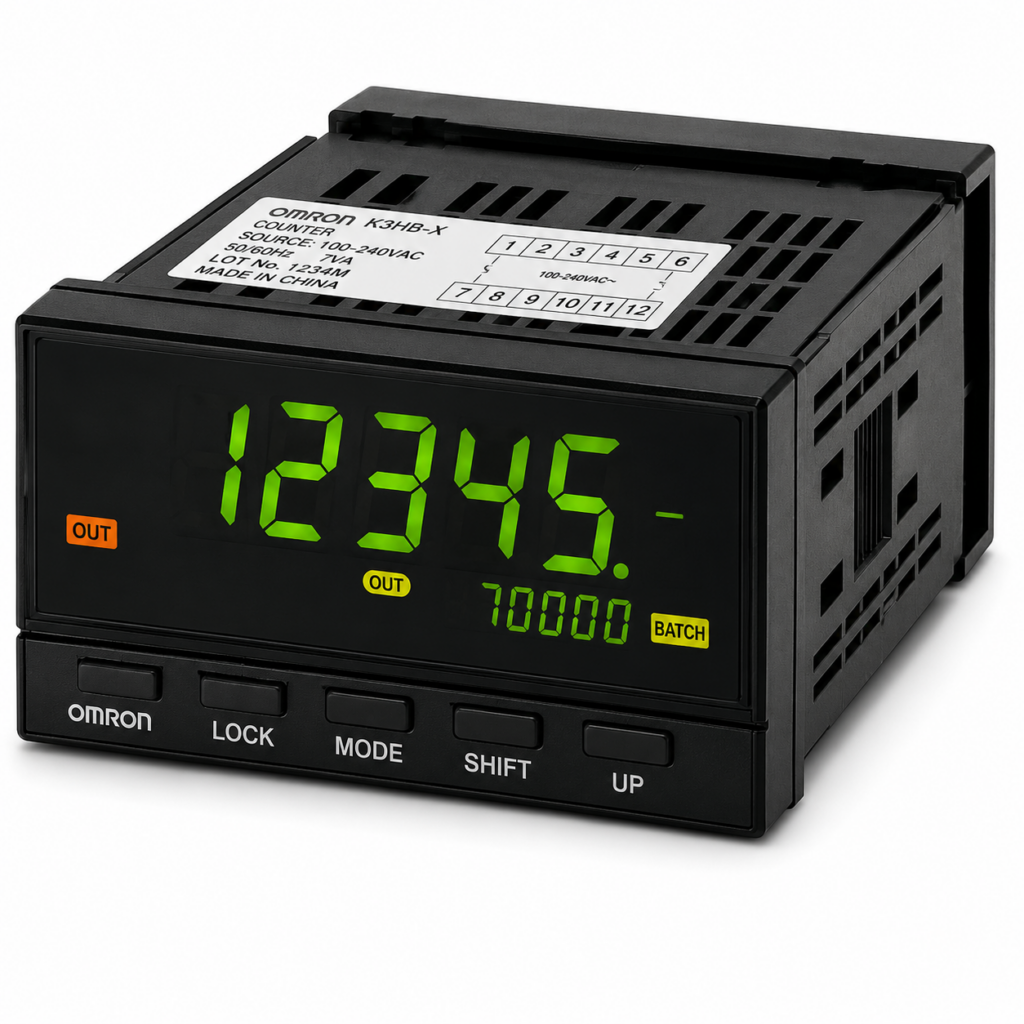 [OMRON] — K3HB-C Up/Down Counting Pulse Indicator Base Unit (NPN/Voltage Pulse Input, 100~240VAC or 24VAC/VDC)