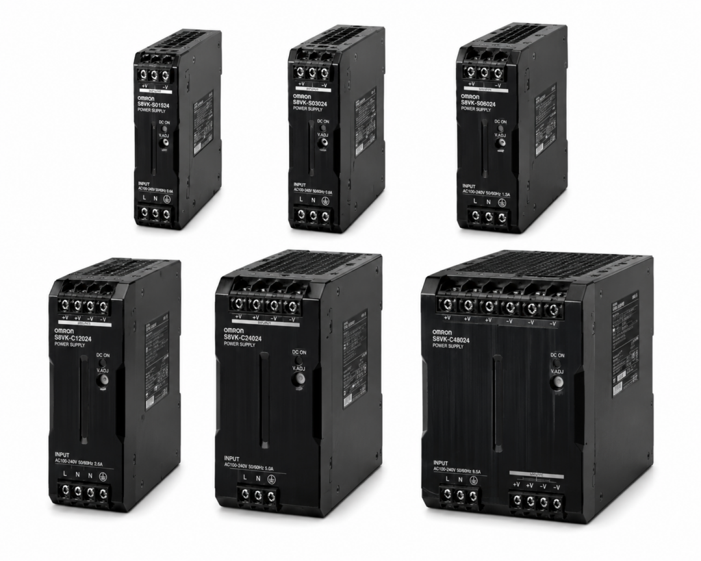 [OMRON] — S8VK-G Switch Mode Power Supply (15~480W, 5V/12V/24V/48VDC, 100~240VAC, Compact)
