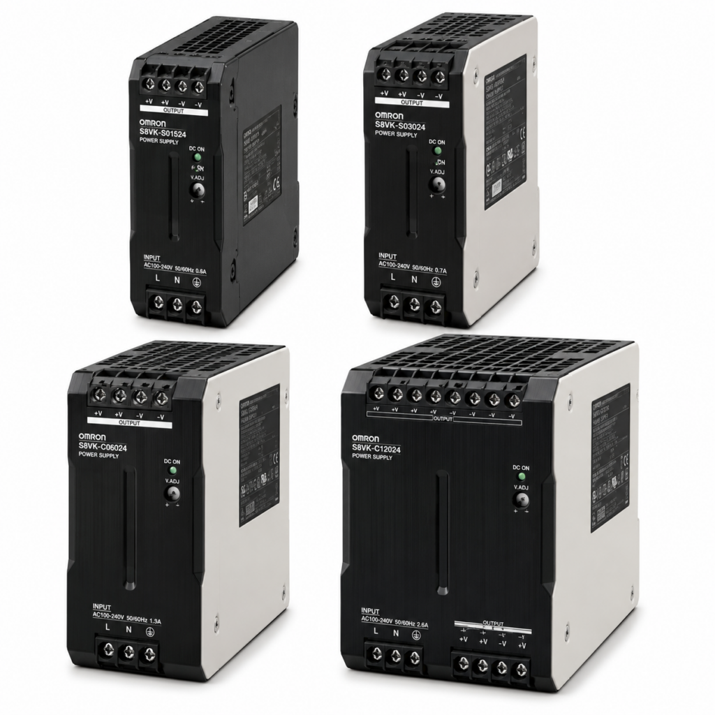 [OMRON] — S8VK-C Switch Mode Power Supply (60~480W, 24VDC, 100~240VAC, Cost-effective)