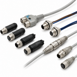 [OMRON] — XS5F-D M12 Smartclick Connector, Socket One End, PUR/Thin PVC/Spatter Cable (4-Pole)
