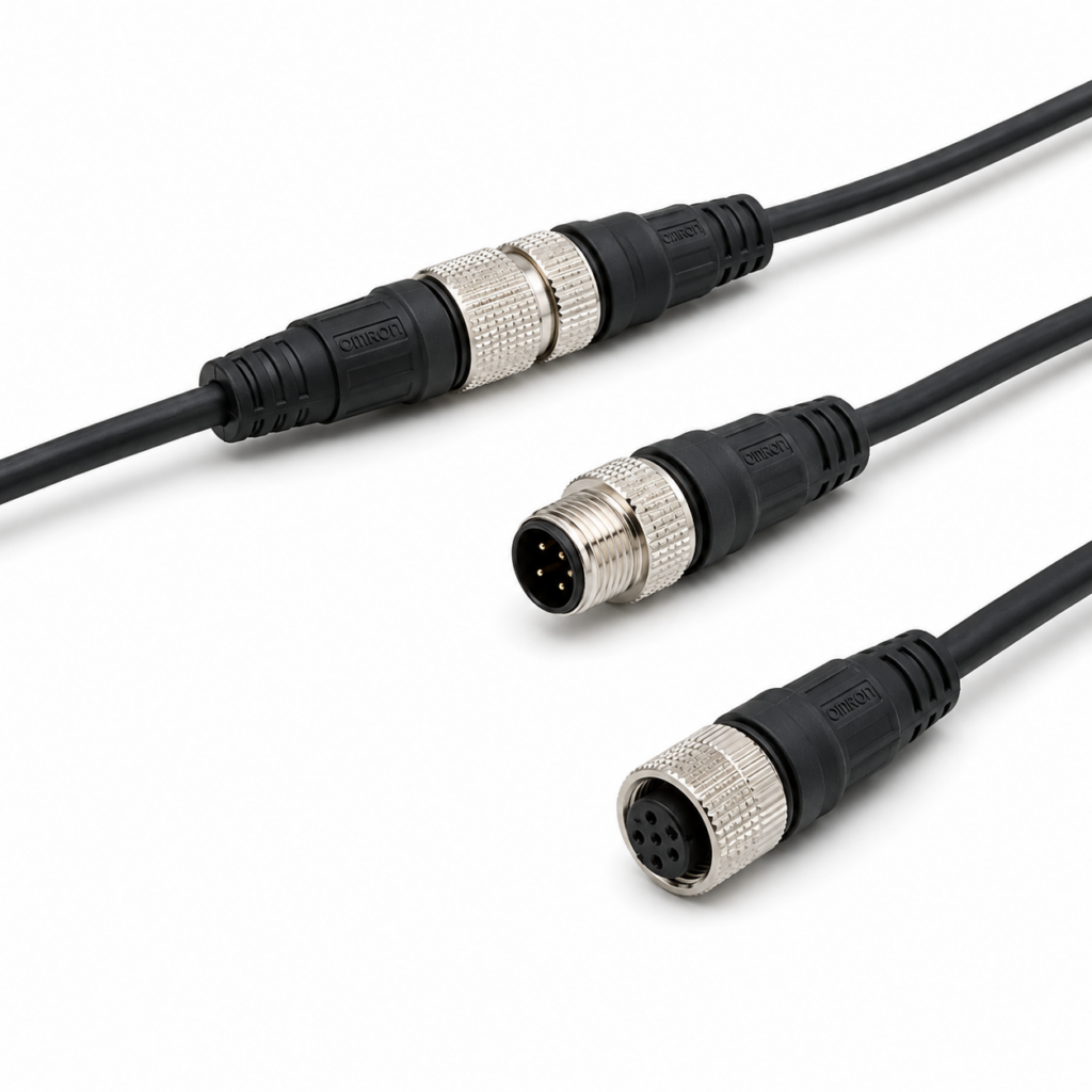[OMRON] — XS5WR Smartclick Oil-resistant Connector, Socket+Plug Both Ends, Fluororesin Cable (4-Pole)