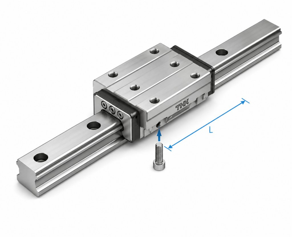 [THK] — HSR-100/120/150HB LM Guide Block (Full Ball, Big Scale, 9 Through-holes)