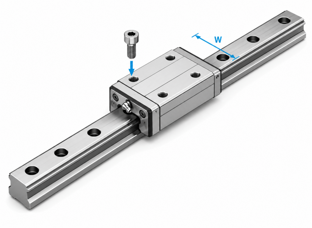 [THK] — NRS-RX/LRX/SLRX/R/LR LM Guide Block (Full Ball, Super Heavy Load, 4-Direction, Narrow)
