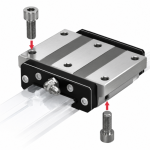 [THK] — HRW-CA/CAM LM Guide Block (Full Ball, Wide Rail, Flange Type)