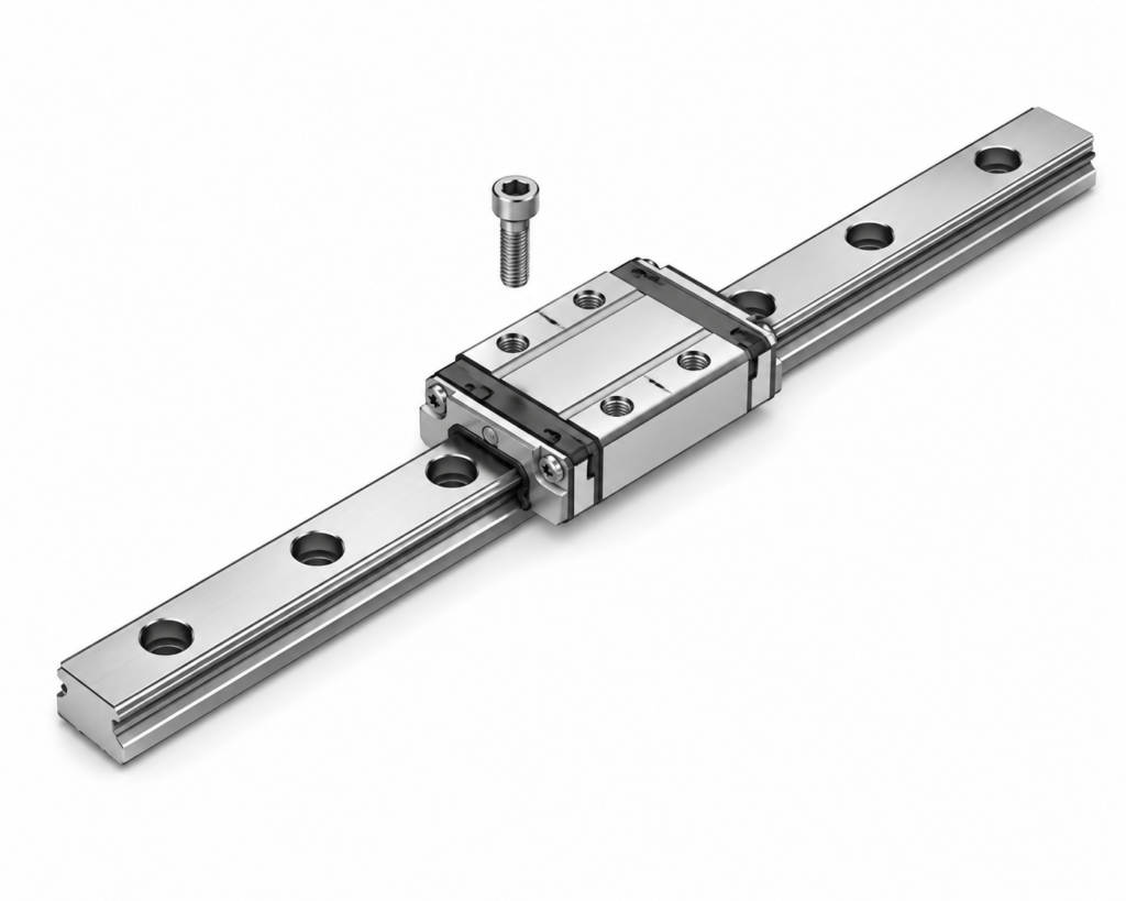[THK] — RSX-M Miniature LM Guide Block (Wire Retainer, Gothic Arch, Stainless)