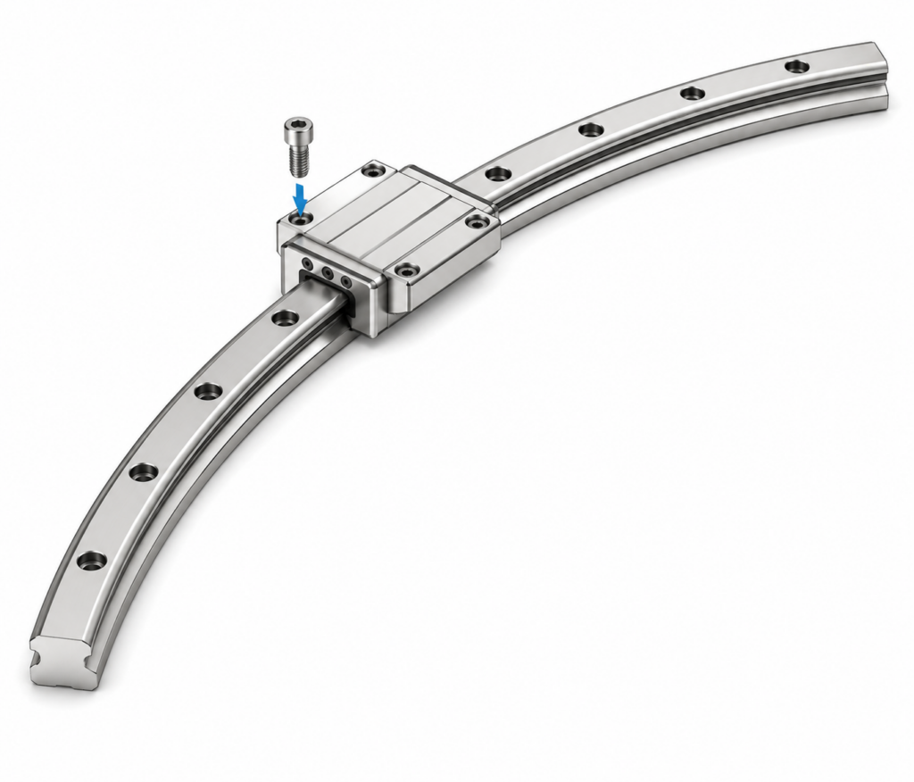 [THK] — HCR R-Guide LM Guide Block (Curved Motion, Flange Tapped)