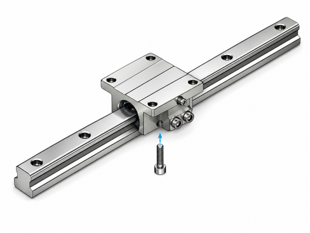 [THK] — NSR-TBC Self-aligning LM Guide Block (Cylindrical Spline, Through-hole Flange)
