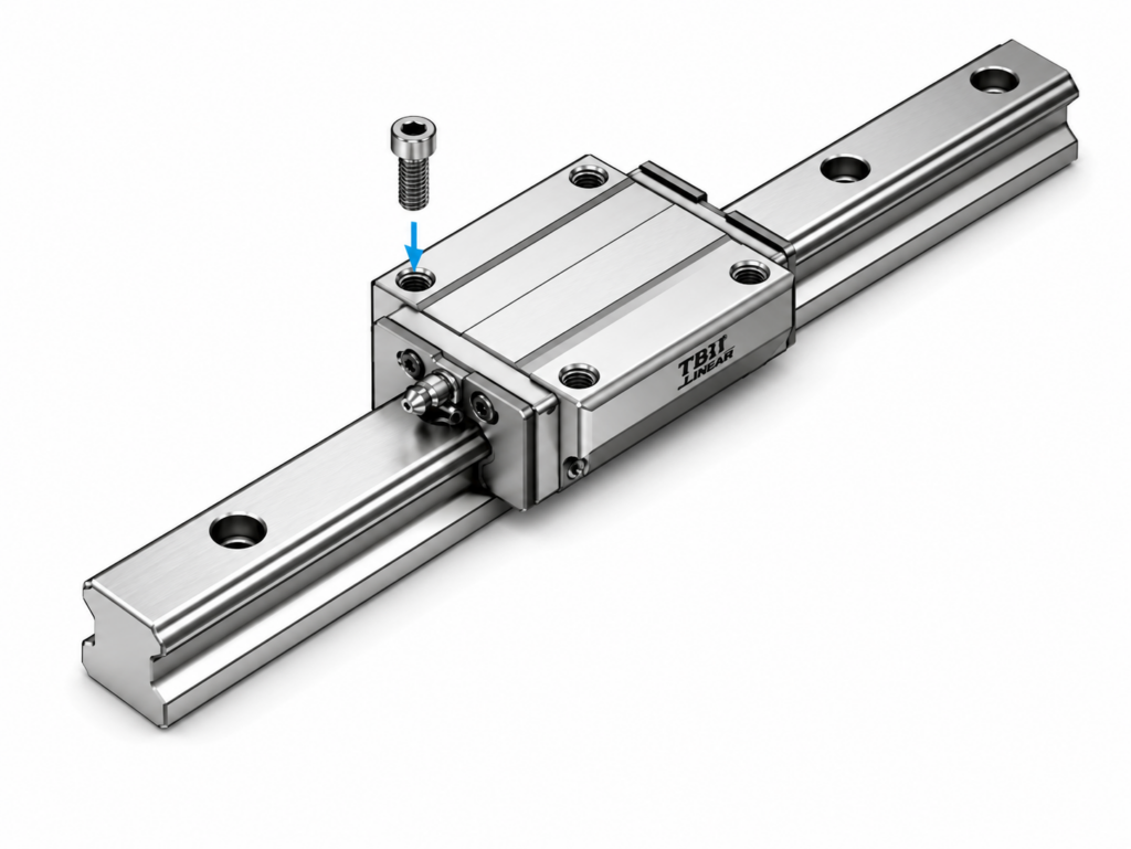 [THK] — HSR-M1-A/LA High Temperature LM Guide Block (Flange Tapped, Stainless, 150°C)