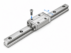 [THK] — SR-M1-W/V High Temperature LM Guide Block (Narrow Width, Stainless, 150°C)