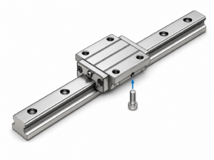 [THK] — SR-M1-TB/SB High Temperature LM Guide Block (Through-hole Flange, Stainless, 150°C)