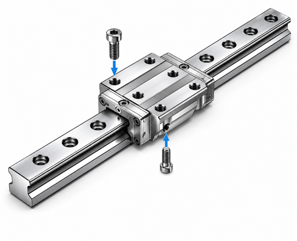 [THK] — SRN-C/LC Low Profile Roller Retainer LM Guide Block (Super High Rigidity, Flange)