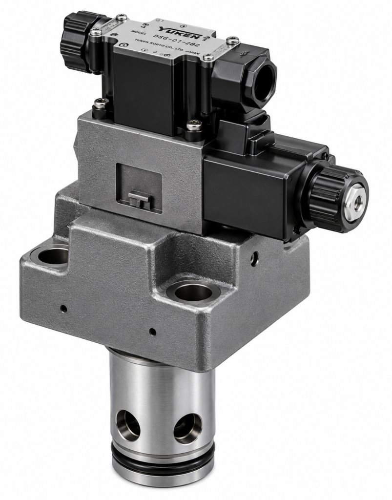 Yuken — LDS Series Solenoid Operated Directional Logic Valve (ISO 7368 Cartridge)