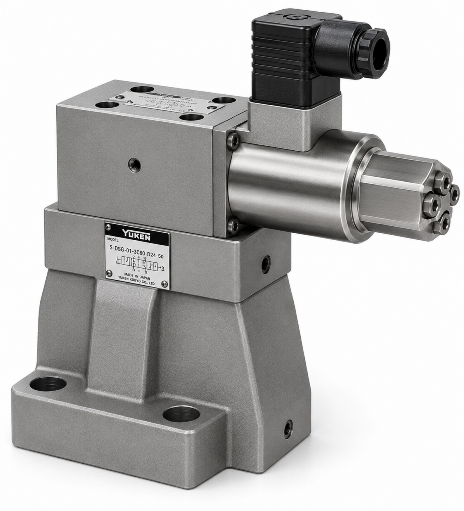 [Yuken] — EBG-06 Proportional Relief Valve (E series, 24.5 MPa, max 200 L/min, size 06)