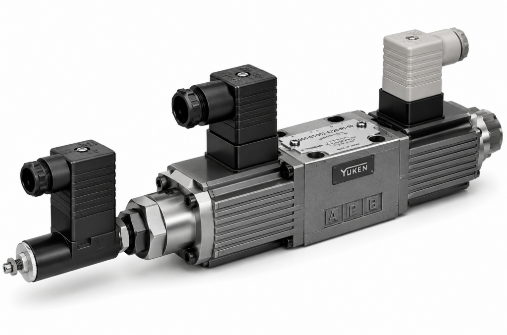 [Yuken] — ELDFG-03 High-Response Direct-Operated Proportional Directional & Flow Control Valve (E series, 31.5 MPa, rated 40/80 L/min, size 03)