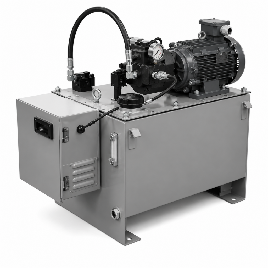 [YUKEN] — YA-e Pack Energy-Saving Standard Hydraulic Power Unit (E-YA10/16/22/37, inverter, 0.75-7.5 kW, 18-160 L)