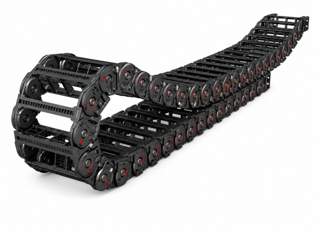 [CP SYSTEM] — Shift Chain ST044S Skid Type Cable Carrier (Pitch 44, Inside Width 35-200mm, BR R70-R150)