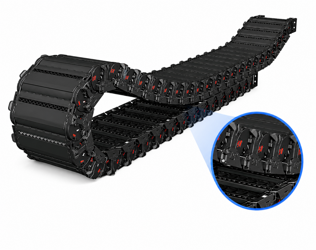 [CP SYSTEM] — Shift Chain ST150ERS Enclosed Roller Skid Type Cable Carrier (Pitch 150, Inside Width 200-400mm, BR R305-R605)