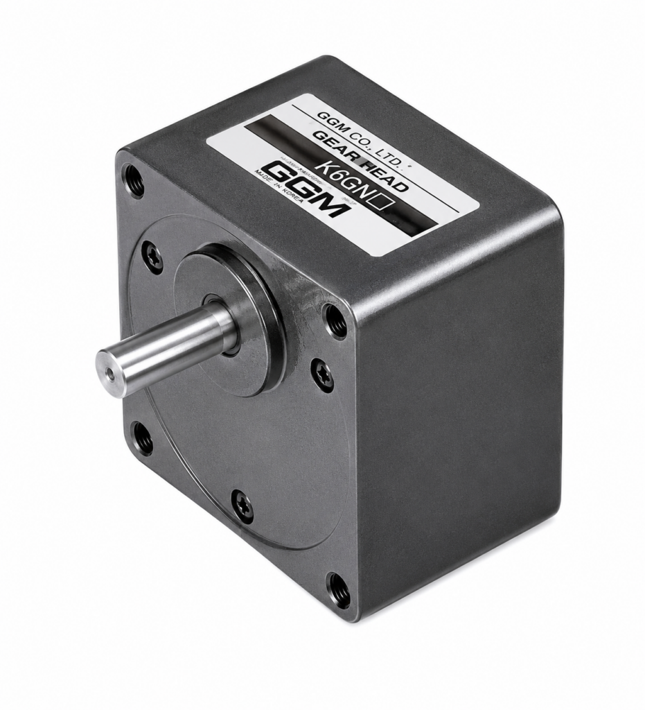 [GGM] — K6G□C Gear Head for 6W Motor (□60mm, Ball Bearing + Metal Bearing, 1/3–1/250, incl. Decimal (K6G10BX))