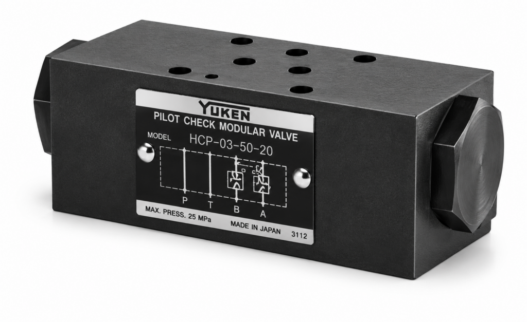Yuken — 005 Series Pilot Operated Check Modular Valve (Sandwich Type)